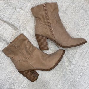 Dolce Vida Tan Heeled Booties